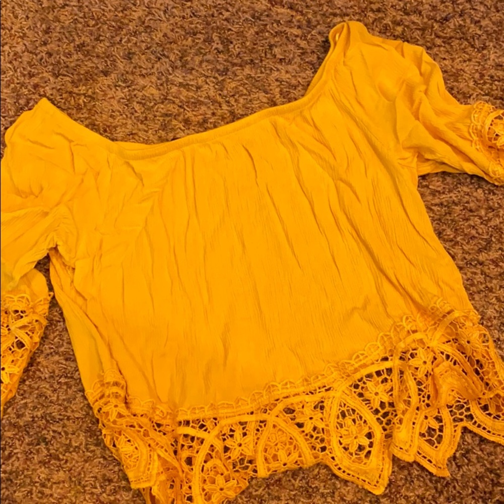 Mustard crop top